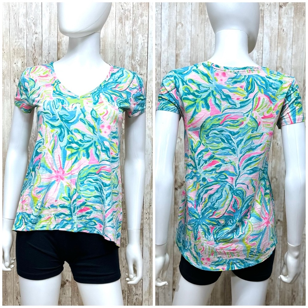 Lilly Pulitzer Etta V-Neck Tee [7008]